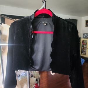 City Vibe Black Velvet Women's Blazer